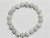 Jadeite 10mm Bead Flexible Bracelet