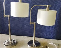 2 Canvas Rowan Table Lamps w/Shades MSRP 160