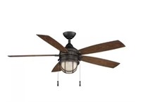 $146 Hampton Bay 52 in LED Iron Ceiling Fan Light