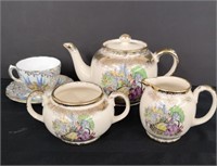 Price Bros. teapot creamer and sugar set.