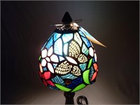 Stained Glass Lamp ~ Tested & Working