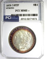1878 7/8TF Strong Morgan MS65+ LISTS $4750