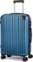 24 Checked Luggage  Spinner Suitcase  Blue