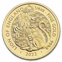 2022 1/4 Oz Gold Royal Tudor The Lion Of England