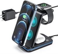 Wireless Charger, 3 in 1 Fast Charging Station