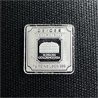 1 gram Silver Bar - Geiger Edelmetalle