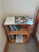 Wooden Bookshelf w/ Books