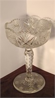 5” x 8” American Brilliant Cut Glass Compote.