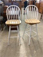 Two kitchen swivel chairs 30”