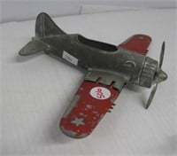 Hubley Kiddie Toy metal airplane with hinged