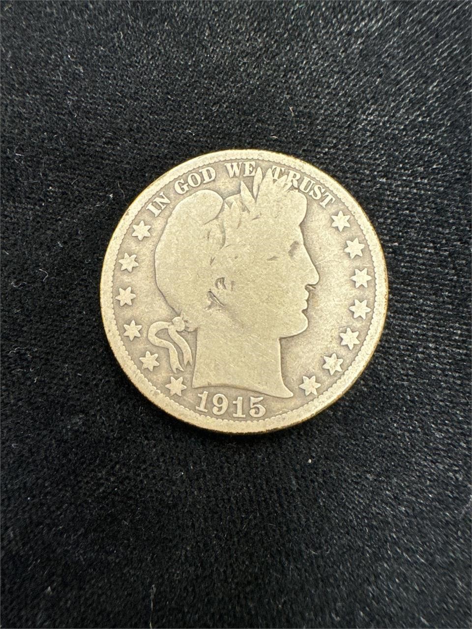 1915 S Barber Half Dollar