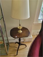 BRASS CANDLESTICK LAMP TABLE
