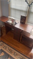 4 drawer wooden sewing table with foldable table