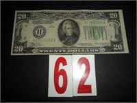 1934 $20 US Bill