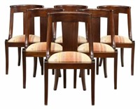 (6) FRENCH EMPIRE STYLE MAHOGANY DINING CHAIRS