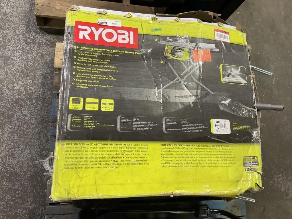 RYOBI 10 INCH EXPANDED CAPACITY TABLE SAW WITH