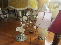 4 assorted lamps, retro ceiling light