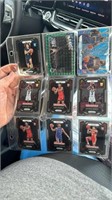 Nine card lot, Steph Curry, LeBron, James, Thompso