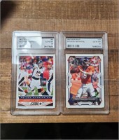 2x Peyton Manning football cards