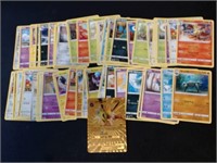 50+ Pokemon Cards Lot With Gold Foil