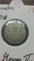 1931 Canada Silver Ten Cent Coin