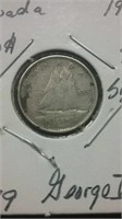 1952 Canada Silver Ten Cent Coin