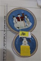 Sukura snowman plates