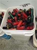 CONTAINER OF USED SHOTGUN SHELLS