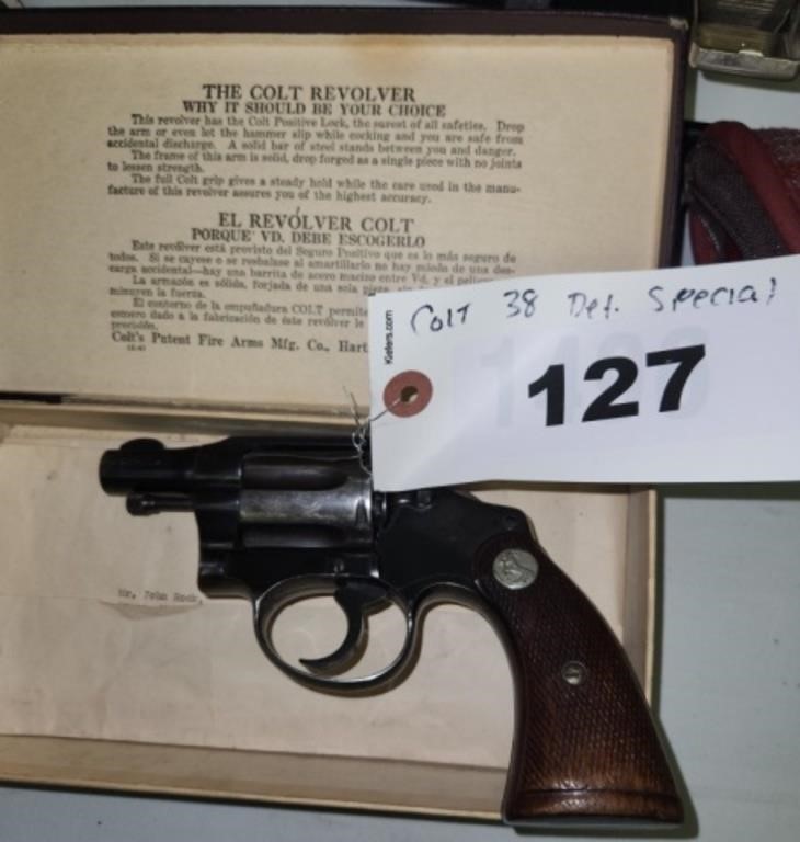 COLT .38 DETECTIVE SPECIAL REVOLVER W/ BOX PAPERS