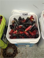 CONTAINER OF USED SHOTGUN SHELLS