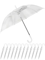 $90 12 Clear Wedding Umbrellas 46" Large
