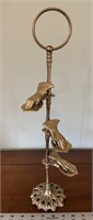 Vintage brass towel rack