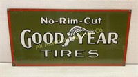 "No-Rim-Cut Goodyear Tires" heavy metal porcelain
