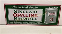 Metal "Sinclair Opaline Motor Oil" sign