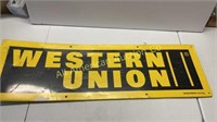 Vintage metal "Western Union" flange sign