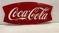 Porcelain "Coca-Cola" sign, 16" x 7.5"