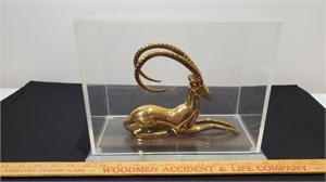 Vintage brass gazelle.