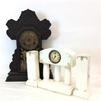 (2) Mantle Clocks, Damaged / Non Working