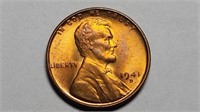 1941 D Lincoln Cent Wheat Penny Uncirculated Red