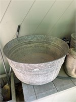 Number 3 galvanized wash tub