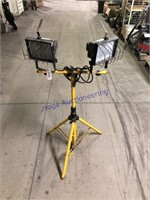 DUAL SHOP LIGHTS ON STAND