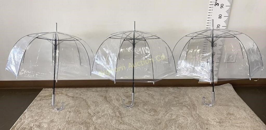 New Clear Bubble Umbrellas 3pc Lot