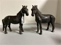 PR VINTAGE HEAVY METAL BRONZE HORSE STATUES 7.5