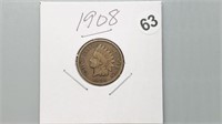 1908 Indian Head Cent rd1063