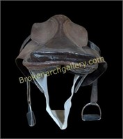 English Saddle and Iron Rack