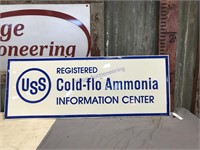 USS Registered Cold-Flo Ammonia tin sign