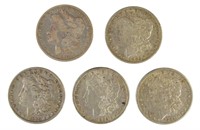 5 "P" Mint Morgan Dollars