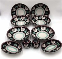 10 Pieces of Solimene Italian Ceramic Dishes