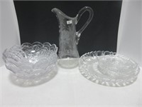 BOX: 7PC ASSORTED CLEAR GLASS PIECES