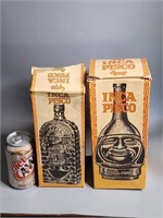 Inca Pisco 1970s Whiskey Bottles in Box